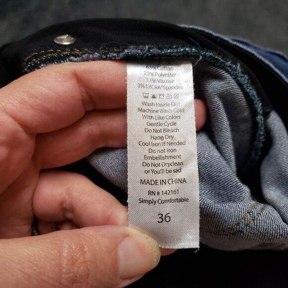 LulaRoe Distressed Skinny Fit Jeans Size 36 - Picture 12 of 15